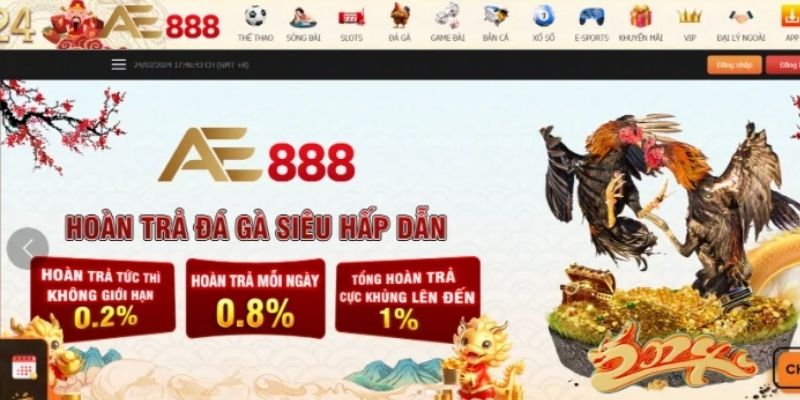 Trang đá gà AE888 uy tín, an toàn